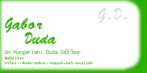 gabor duda business card